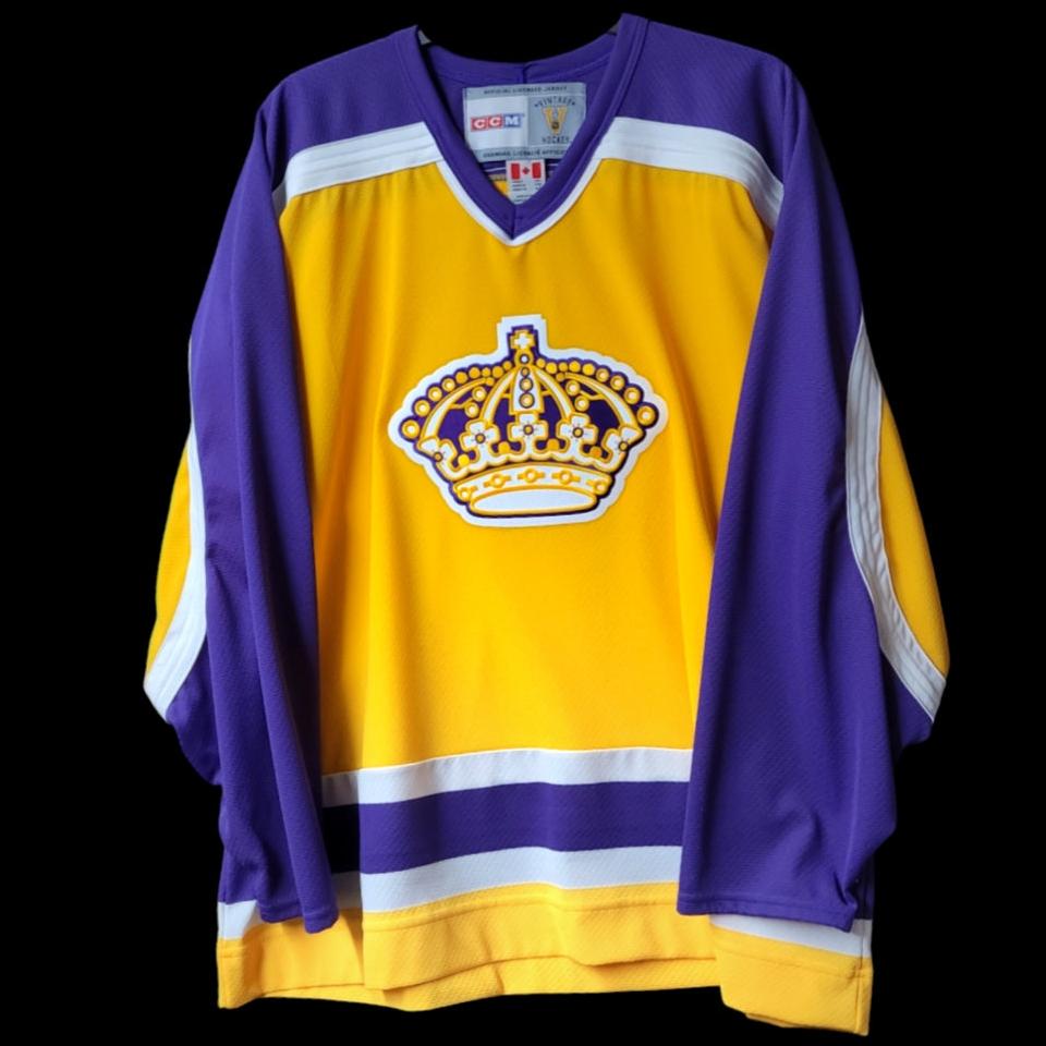 Yellow Kings Crown La Kings Old Jerseys Jersey Adult Los Angeles Kings