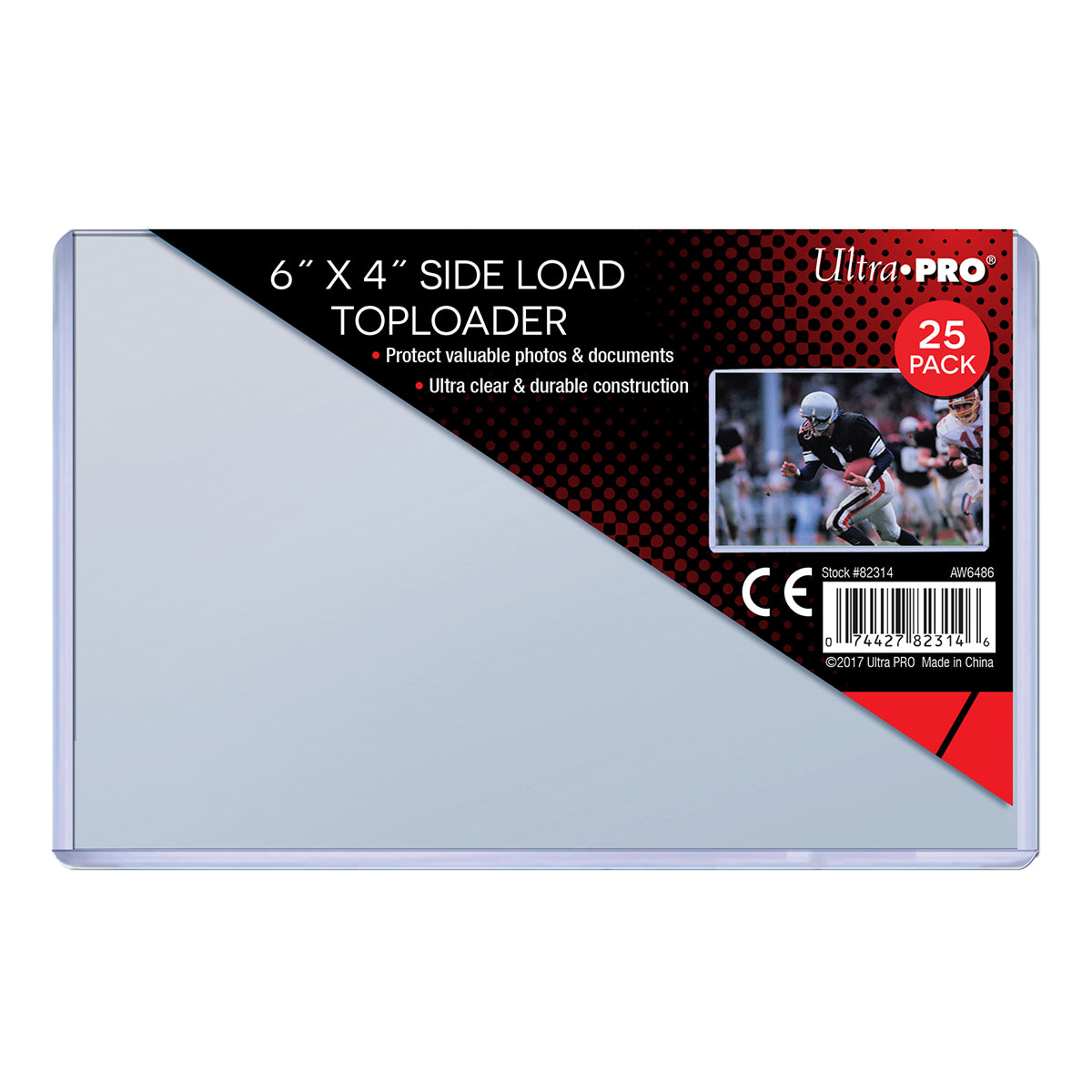 Plastique protecteur horizontale 6" x 4" (25)