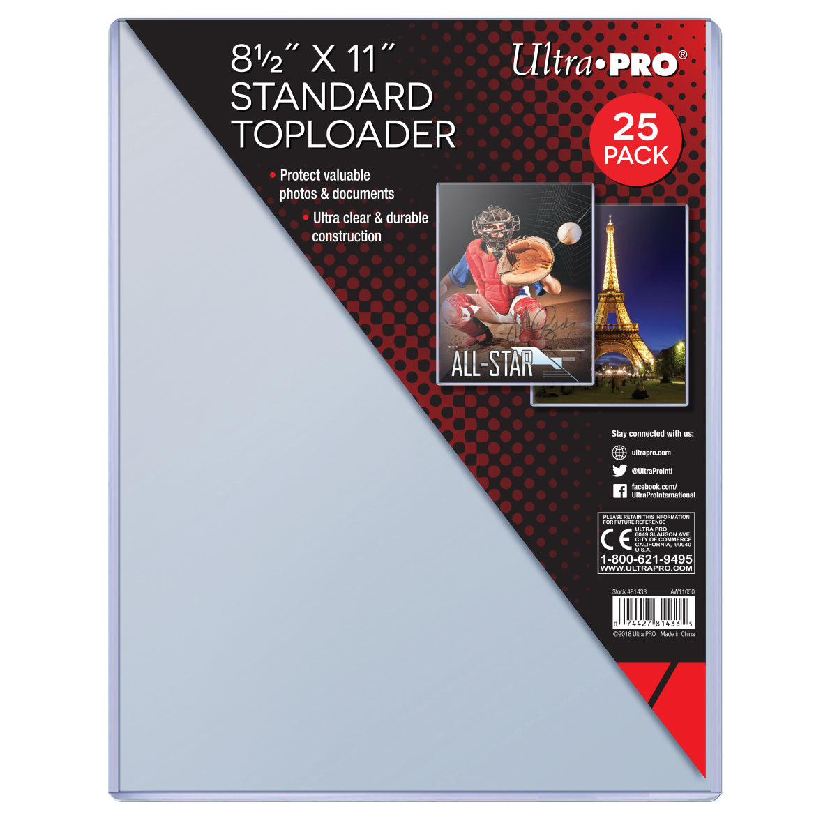Plastique protecteur 8" x 10" (25)