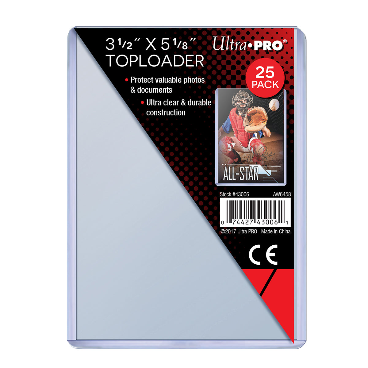 Plastique protecteur 3" 1/2 x 5" 1/8 (25)