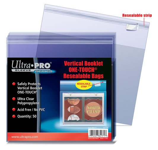 One Touch Reseal bag Booklet Vertical