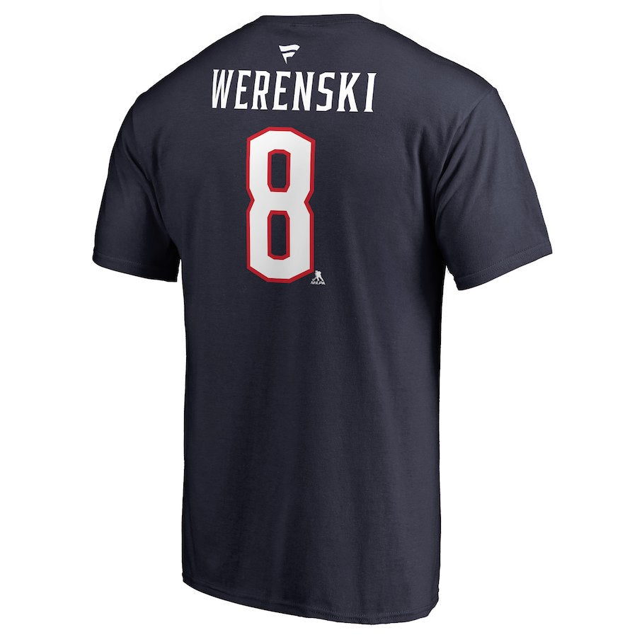 T-Shirt Blue Jackets de Columbus - Zach Werenski (#8)