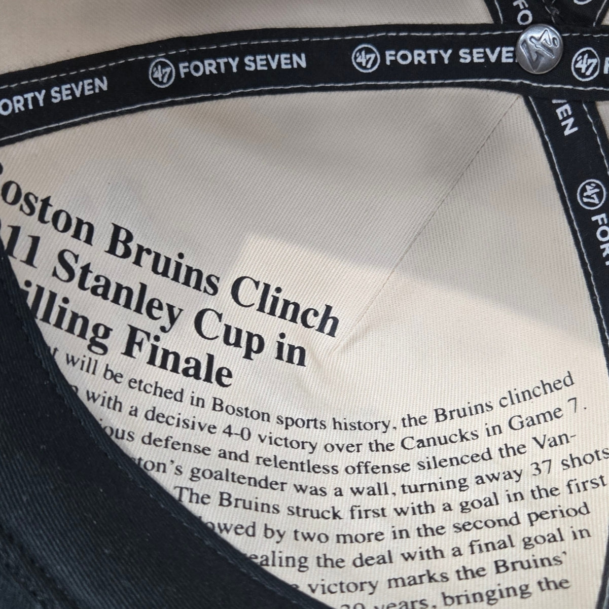 Adult Cap - Boston Bruins