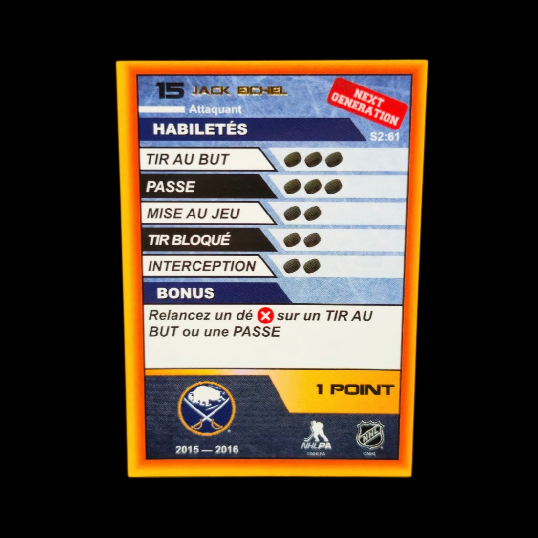 Figurine - Jack Eichel #15 Sabres de Buffalo