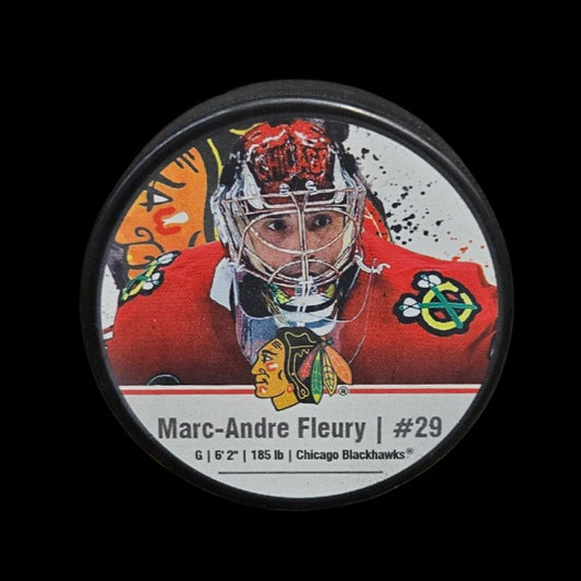 Puck - Marc-Andre Fleury #29 Chicago Blackhawks 