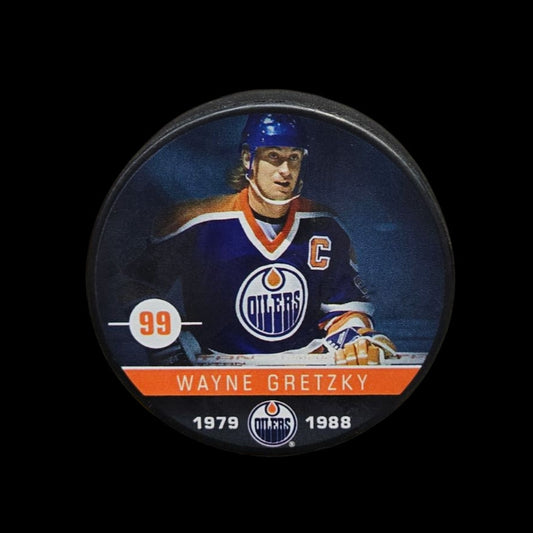 Puck - Wayne Gretzky #99 Edmonton Oilers 