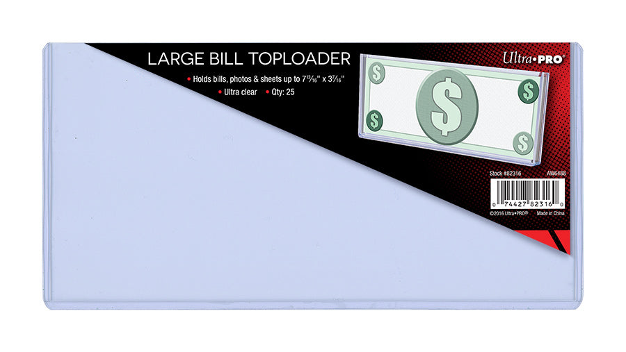 Plastique protecteur pour billet large (25)