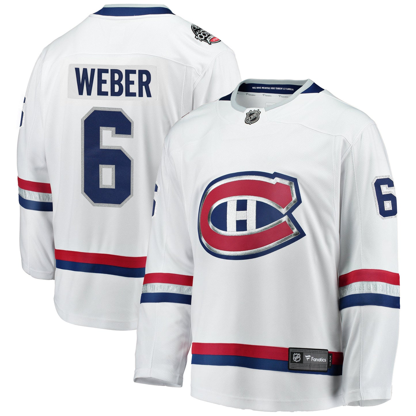 Canadiens de Montréal Jersey  Homme - Shea Weber (#6)
