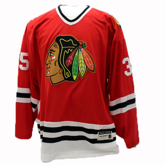 Blackhawks de Chicago Jersey  Homme - Tony Esposito (#35)