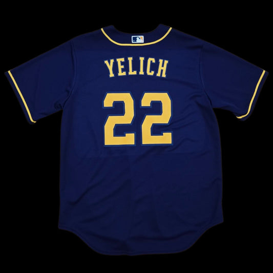 Chemise de Baseball Adulte - Christian Yelich #22 Brewers de Milwaukee