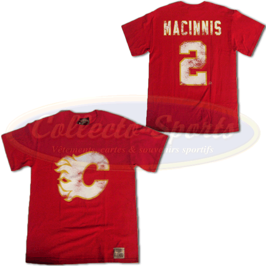 T-Shirt Flames de Calgary  - Al Malcnnis (#2)