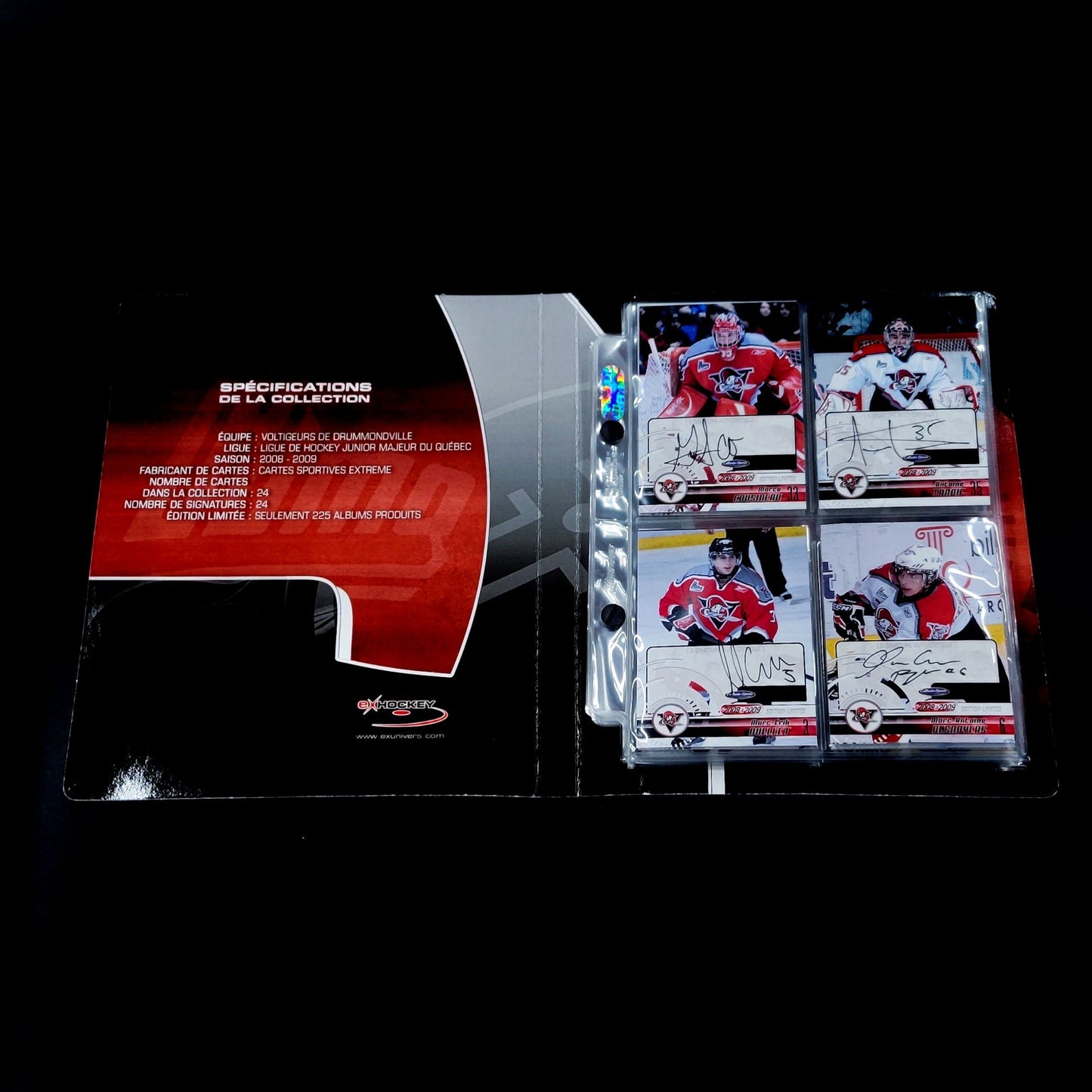 Voltigeurs de Drummondville Set 2008-09 Autographe Édition Limité