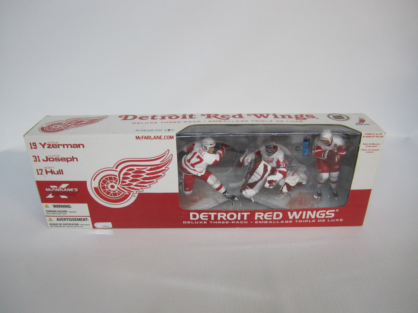 Red Wings de Detroit Figurine  - Brett Hull #16 / Curtis Joseph #31 / Steve Yzerman #19