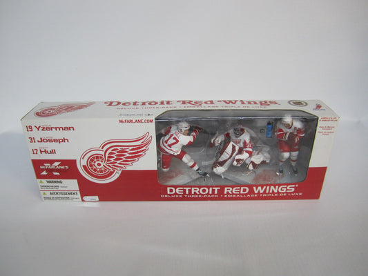 Red Wings de Detroit Figurine  - Brett Hull #16 / Curtis Joseph #31 / Steve Yzerman #19