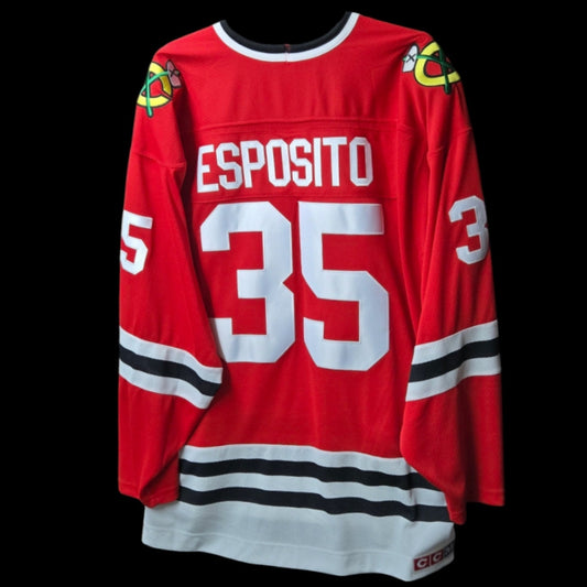 Jersey Adulte  - Tony Esposito #35  Blackhawks de Chicago