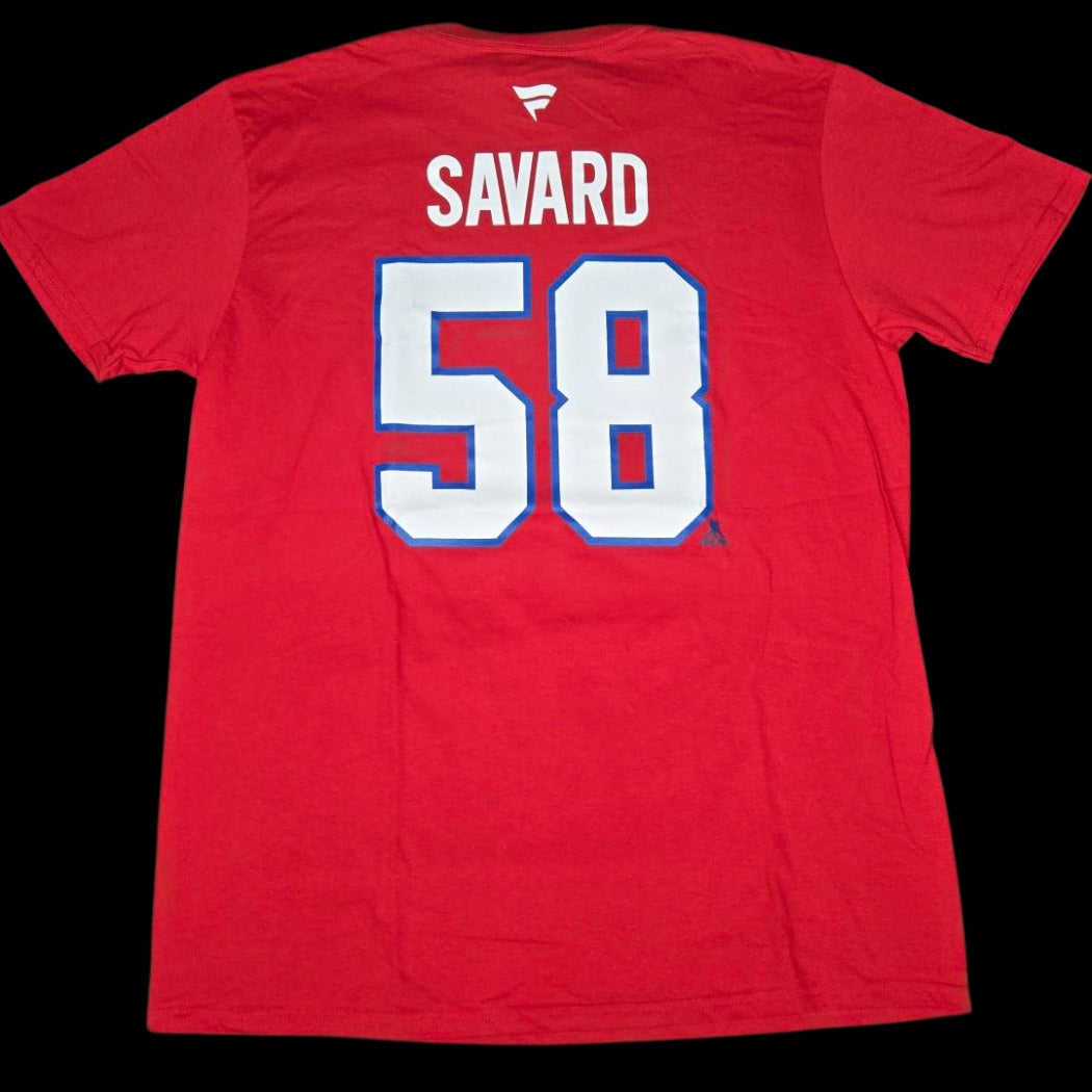 T-Shirt Adulte - David Savard #58 Canadiens de Montréal