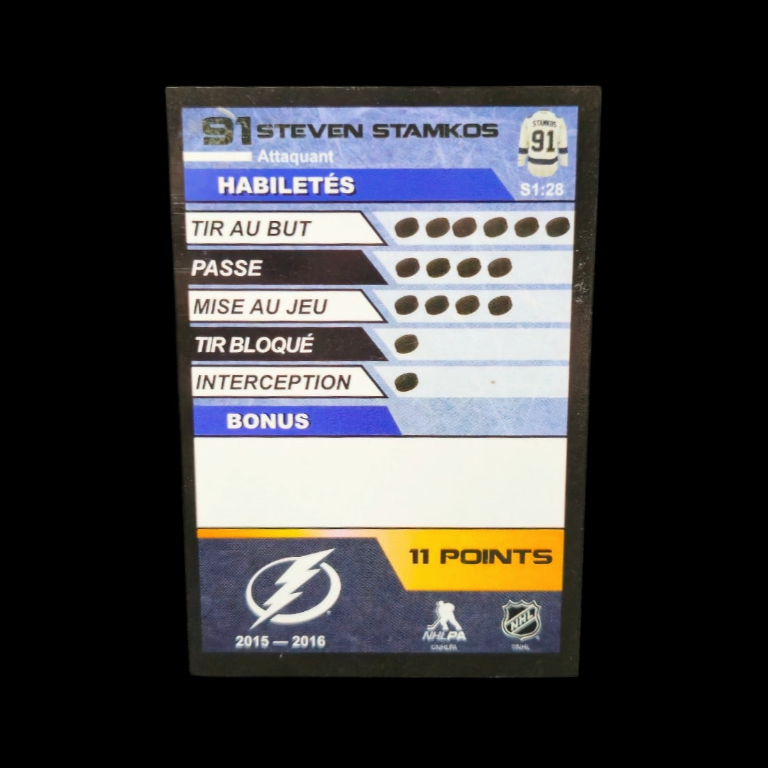 Figurine - Steven Stamkos #91 Lightning de Tampa Bay