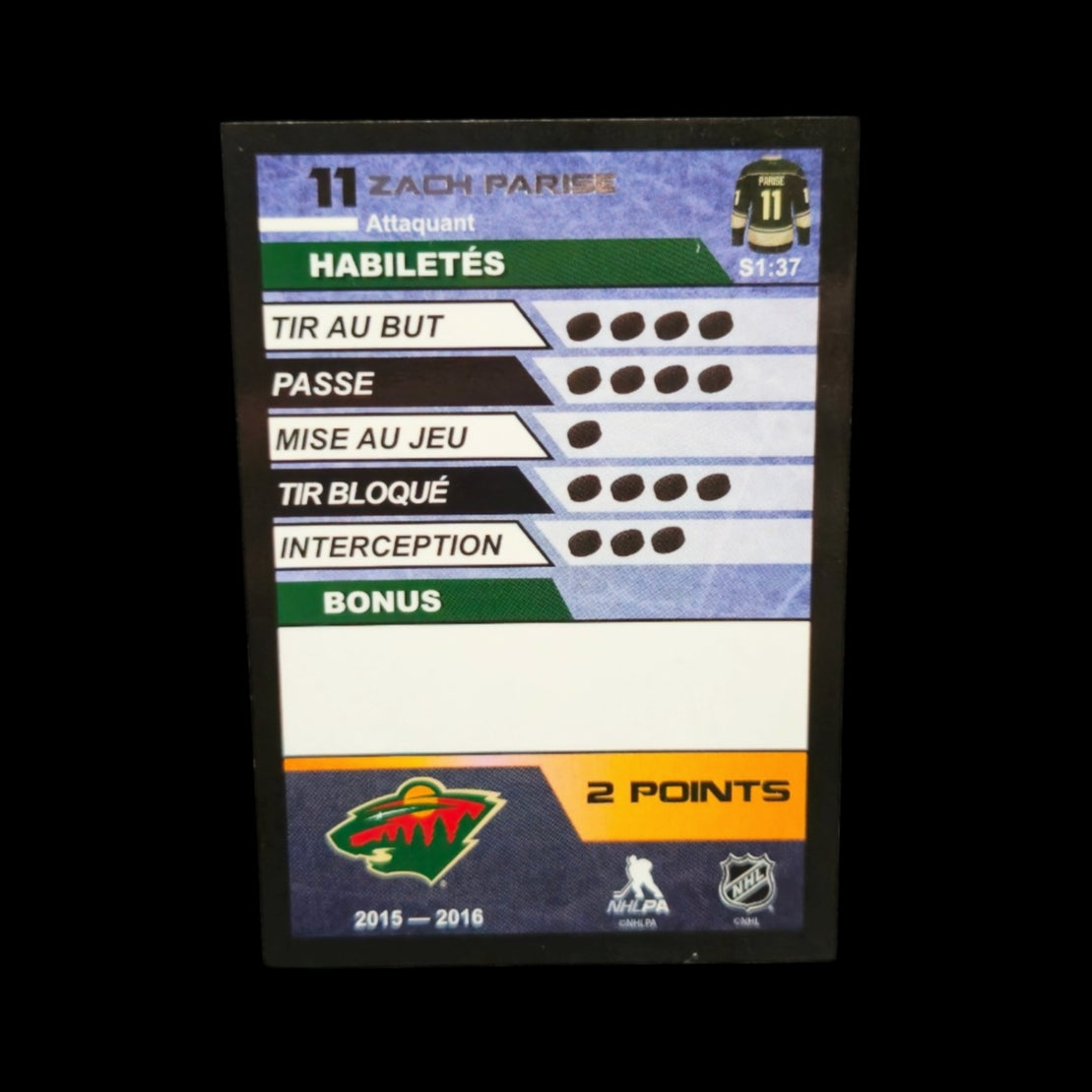 Figurine  - Zach Parise #11 Wild du Minnesota