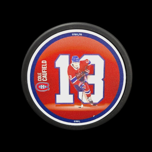 Rondelle - Cole Caufield #13 Canadiens de Montréal